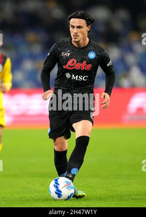 NAPLES, ITALIE - OCTOBRE 28: Elif Elmas de SSC Napoli en action, pendant la série Un match entre SSC Napoli et le FC de Bologne au Stadio Diego Armando Maradona le 28 octobre 2021 à Naples, Italie.(Photo par MB Media) Banque D'Images