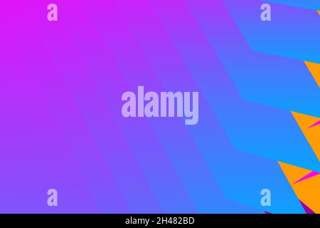 Motif de couverture minimal, design d'espace de copie.Couleurs de dégradé rose néon bleu.Lignes de motif géométrique de texture années 80 abstraites.Rayures dynamiques tendance fluide b Illustration de Vecteur