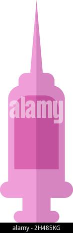 Seringue scientifique, illustration, vecteur, sur fond blanc. Illustration de Vecteur