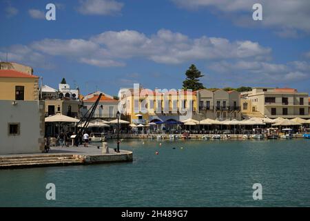 Venezianischer Hafen, Rethymno, Kreta, Griechenland Banque D'Images