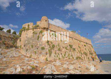 Festungsmauer, Fortezza, Rethymno, Kreta, Griechenland Banque D'Images