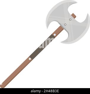 Grande hache, illustration, vecteur sur fond blanc. Illustration de Vecteur