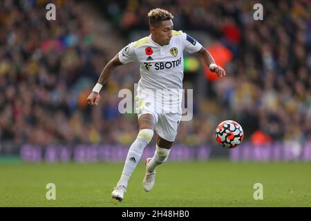 Raphinha of Leeds United - Norwich City / Leeds United, Premier League, Carrow Road, Norwich, Royaume-Uni - 31 octobre 2021 usage éditorial exclusif - des restrictions DataCo s'appliquent Banque D'Images