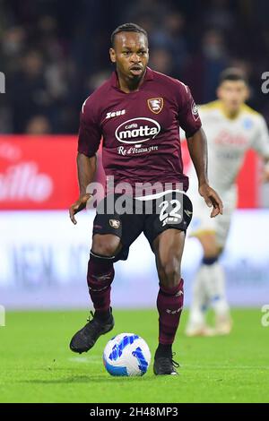 Stade Arechi, Salerno, Italie, 31 octobre 2021,Le défenseur de Napoli Giovanni Di Lorenzo en action pendant les États-Unis Salerntana vs SSC Napoli - italien soc Banque D'Images