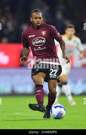 Stade Arechi, Salerno, Italie, 31 octobre 2021,Le défenseur de Napoli Giovanni Di Lorenzo en action pendant les États-Unis Salerntana vs SSC Napoli - italien soc Banque D'Images