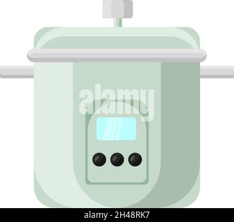 Cuisinière électrique, illustration, vecteur sur fond blanc. Illustration de Vecteur