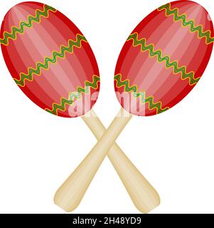 Instrument Maracas, illustration, vecteur sur fond blanc. Illustration de Vecteur