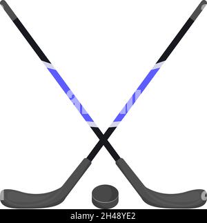 Hockey sur glace avec un palet, illustration, vecteur sur fond blanc. Illustration de Vecteur