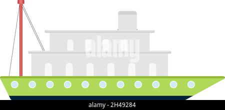 Grand navire, illustration, vecteur sur fond blanc. Illustration de Vecteur