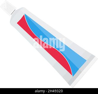 Tube de dentifrice, illustration, vecteur sur fond blanc. Illustration de Vecteur