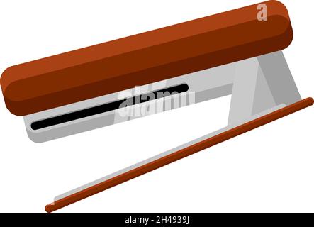 Agrafeuse rouge, illustration, vecteur sur fond blanc. Illustration de Vecteur
