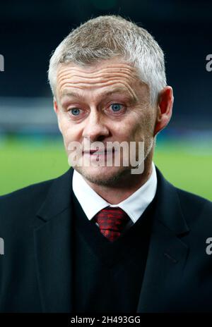 Londres, Angleterre - OCTOBRE 30 : le directeur de Manchester United Ole Gunnar Solskjaer pendant la première ligue entre Tottenham Hotspur et Manchester United Banque D'Images
