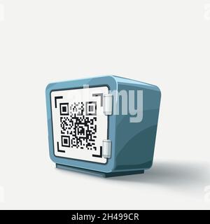 code qr de portefeuille numérique froid moderne et sécurisé Illustration de Vecteur