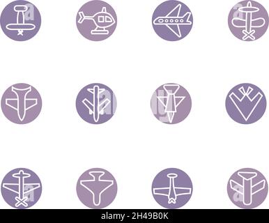 Avions blancs, illustration, vecteur, sur fond blanc. Illustration de Vecteur