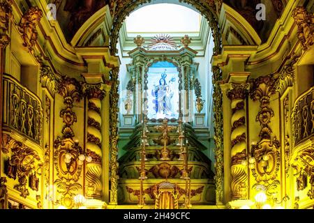 Église Santa Cruz dos Militares, Rio de Janeiro, Brésil Banque D'Images