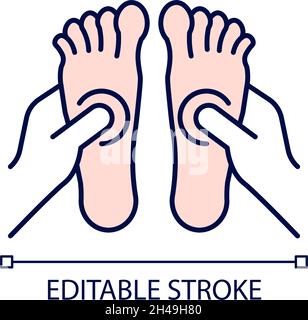 Icône de couleur RVB réflexologie Illustration de Vecteur
