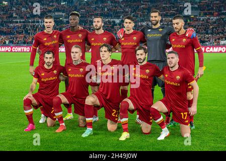 Stadio Olimpico, Rome, Italie.31 octobre 2021.Série A football Roma v AC Milan; AS Roma Line Credit: Action plus Sports/Alay Live News Banque D'Images