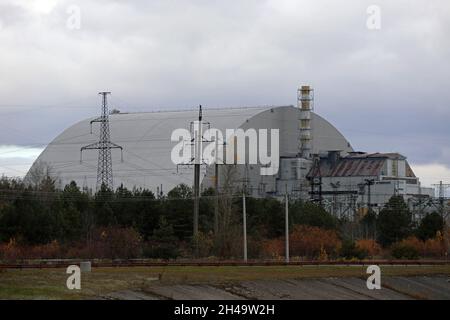 Tchernobyl Nouveau confinement sûr Banque D'Images