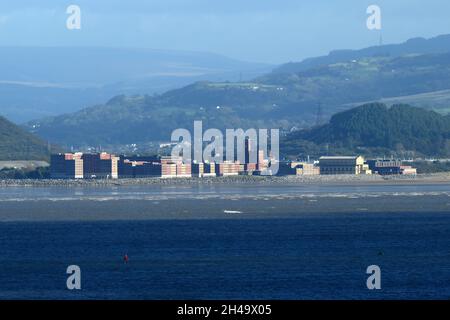 L'université de Swansea donne sur la mer à proximité de la lagune de marée proposée Banque D'Images