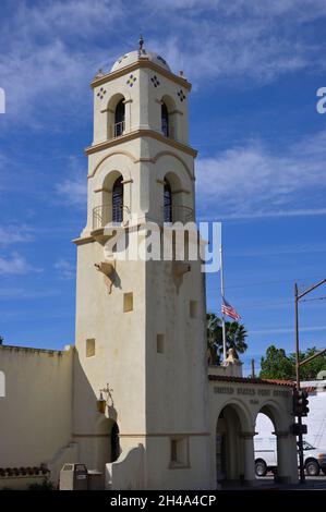 Le quartier pittoresque du centre-ville sur l'avenue principale, Ojai CA Banque D'Images