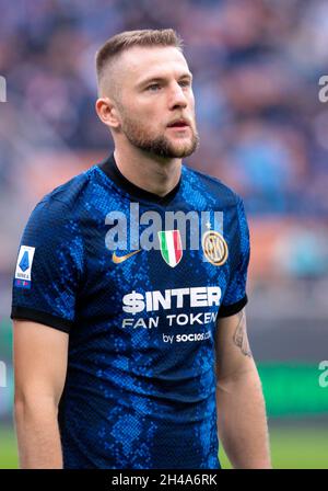 Milan, Italie.31 octobre 2021.Milan, Italie - octobre 21 2021 - Inter-Udinese série A - skriniar milan f.c. internazionale crédit: Christian Santi/Alamy Live News Banque D'Images