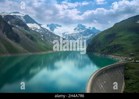 Réservoir Wasserboden, Kaprun, Autriche Banque D'Images