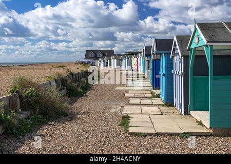 East Preston Beach Hut, West Sussex, Royaume-Uni Banque D'Images