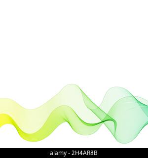 Arrière-plan vectoriel abstrait. Elément de conception - ondes colorées. Lignes courbes isolées sur fond blanc Banque D'Images