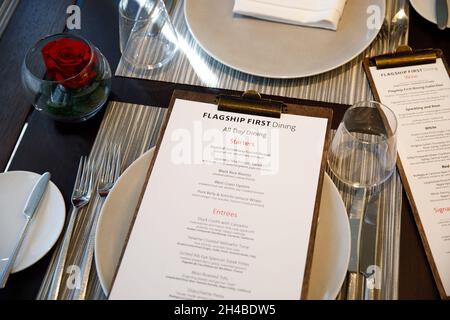 Los Angeles, Californie, États-Unis.29 mars 2019.American Airlines Group Inc. Dîner de première classe dans le salon Flagship de l'aéroport international de Los Angeles (LAX) le vendredi 29 mars 2019 à Los Angeles, en Californie © 2019 Patrick T. Fallon (image de crédit : © Patrick Fallon/ZUMA Press Wire) Banque D'Images