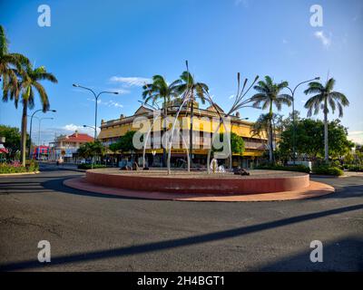 Grand Hôtel (1885), situé sur Bourbong & Targo Street Bundaberg Queensland Australie. Banque D'Images