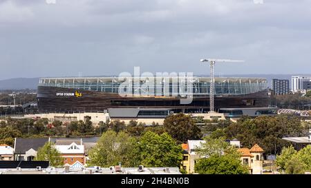 Stade Optus situé à Perth, Australie occidentale, le 19 octobre 2021 Banque D'Images