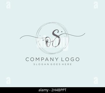 Logo OS féminin.Utilisable pour les logos nature, salon, Spa, cosmétique et Beauté.Elément de modèle de logo Flat Vector. Illustration de Vecteur