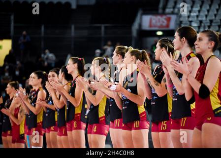 Roma, Italie.1er novembre 2021.Acqua & sapone Roma au cours de l'Acqua & sapone Roma Volley Club vs il Bisonte Firenze, Volleyball Italien Serie A1 femmes Match à Roma, Italie, novembre 01 2021 crédit: Independent photo Agency/Alamy Live News Banque D'Images