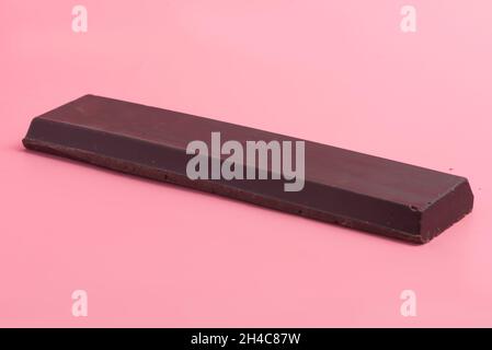 gros plan sur la pile de chocolat noir Banque D'Images