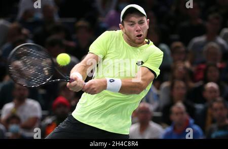 Paris, France.1er novembre 2021.Dominik Koepfer d'Allemagne pendant le 1er jour des Rolex Paris Masters 2021, un tournoi de tennis ATP Masters 1000 le 1er novembre 2021 à Accor Arena à Paris, France - photo Jean Catuffe/DPPI crédit: DPPI Media/Alay Live News Banque D'Images