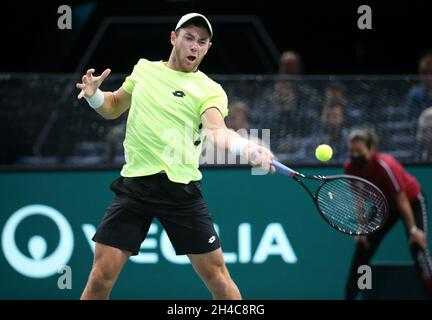 Paris, France.1er novembre 2021.Dominik Koepfer d'Allemagne pendant le 1er jour des Rolex Paris Masters 2021, un tournoi de tennis ATP Masters 1000 le 1er novembre 2021 à Accor Arena à Paris, France - photo Jean Catuffe/DPPI crédit: DPPI Media/Alay Live News Banque D'Images