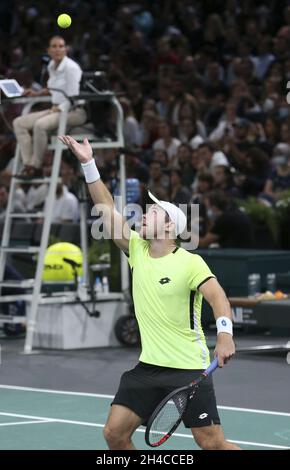 Paris, France.1er novembre 2021.Dominik Koepfer d'Allemagne pendant le 1er jour des Rolex Paris Masters 2021, un tournoi de tennis ATP Masters 1000 le 1er novembre 2021 à l'Accor Arena de Paris, France - photo: Jean Catuffe/DPPI/LiveMedia crédit: Agence photo indépendante/Alay Live News Banque D'Images