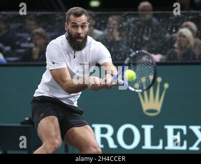 Paris, France.1er novembre 2021.Benoit paire de France au cours du 1er jour des Rolex Paris Masters 2021, un tournoi de tennis ATP Masters 1000 le 1er novembre 2021 à l'Accor Arena de Paris, France - photo: Jean Catuffe/DPPI/LiveMedia crédit: Agence photo indépendante/Alay Live News Banque D'Images