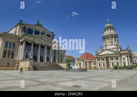 Schauspielhaus, Französischer Dom, Gendarmenmarkt, Mitte, Berlin, Allemagne Banque D'Images