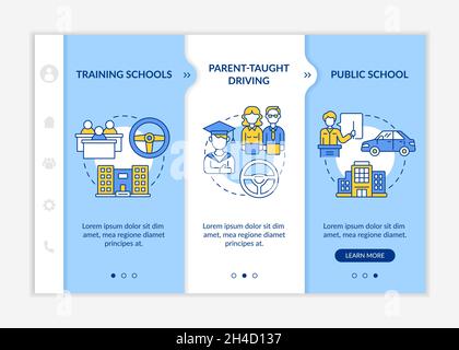 Modèle de vecteur de formation des conducteurs pour les adolescents à l'intégration Illustration de Vecteur