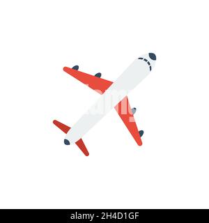 Icône avion isolée sur fond blanc Illustration de Vecteur