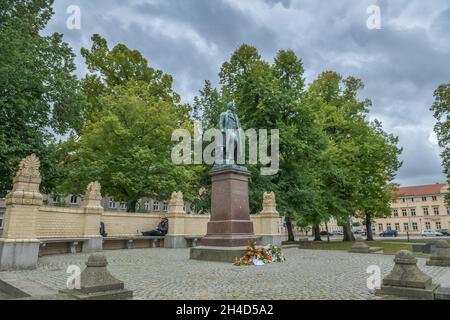 Schinkel-Denkmal, Kirchplatz, Neuruppin, Landkreis Ostprignitz-Ruppin, Brandebourg, Allemagne Banque D'Images