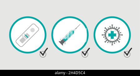 3G les règles Covid-19 en Allemagne ont été testées vaccinées et récupérées Illustration de Vecteur