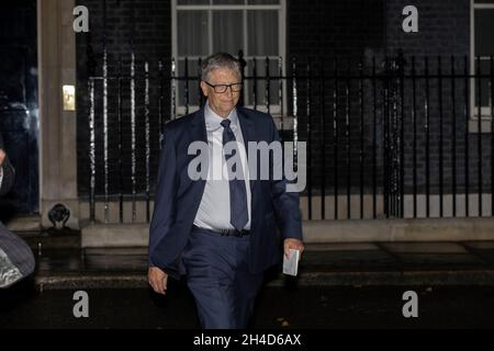 Le Premier ministre invite les plus grands chefs d'entreprise du monde, dont Bill Gates, à Downing Street au numéro 10 pour tenter d'établir une « Grande-Bretagne mondiale » Banque D'Images