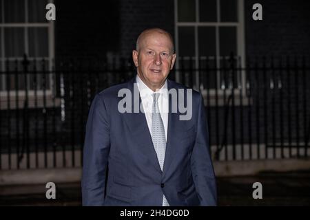 Le Premier ministre invite les plus grands chefs d'entreprise du monde, dont Goldman Sachs David Solomon, à dîner dans Downing Street pour tenter d'établir la « Grande-Bretagne mondiale ». Banque D'Images