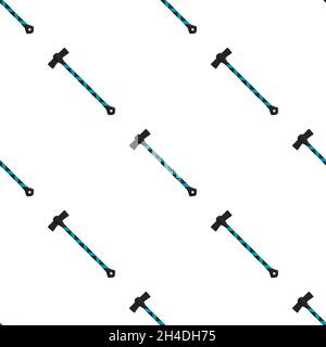 Illustration sur des axes en acier à motif thématique avec manche en bois, hache en métal pour la chasse. Grand kit AX composé de nombreux axes identiques sur fond blanc. F Illustration de Vecteur