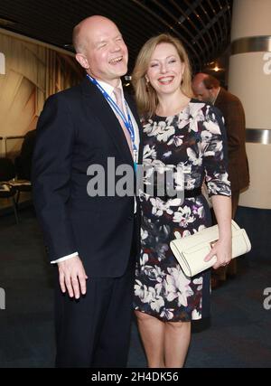 Chef de la Chambre William Hague et son épouse Ffion lors de la Conférence du Parti conservateur 2014, à la CPI Birmingham. Banque D'Images