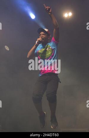 Raleigh Ritchie joue sur la scène Land of Saints au Boardmasters Festival 2016 à Watergate Bay, Newquay, Cornwall, le dimanche 14 août 2016. Banque D'Images