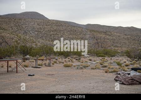 Sol du désert dans le bassin de la tularosa du Nouveau-Mexique Banque D'Images