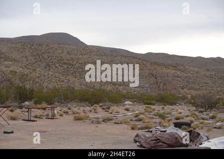 Sol du désert dans le bassin de la tularosa du Nouveau-Mexique Banque D'Images